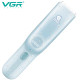 Детская машинка для стрижки с функцией сбора волос VGR V-155 BLUE, 3 безопасные насадки, бесшумная, IPX8 оптом в Украине