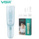 Детская машинка для стрижки с функцией сбора волос VGR V-155 BLUE, 3 безопасные насадки, бесшумная, IPX8 оптом в Украине