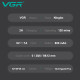 Дитяча машинка для стриження з функцією збору волосся VGR V-155 GREEN, 3 безпечні насадки, бесшумна, IPX8