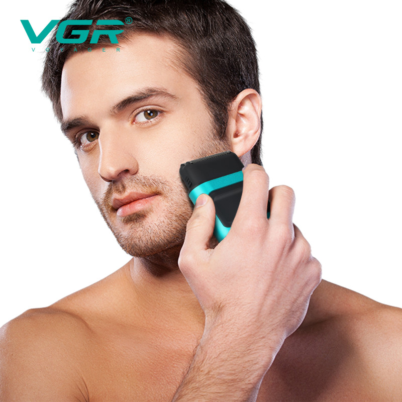 Електробритва VGR V-307 GREEN шейвер, подвійне лезо, 2000mAh, 9000 RPM
