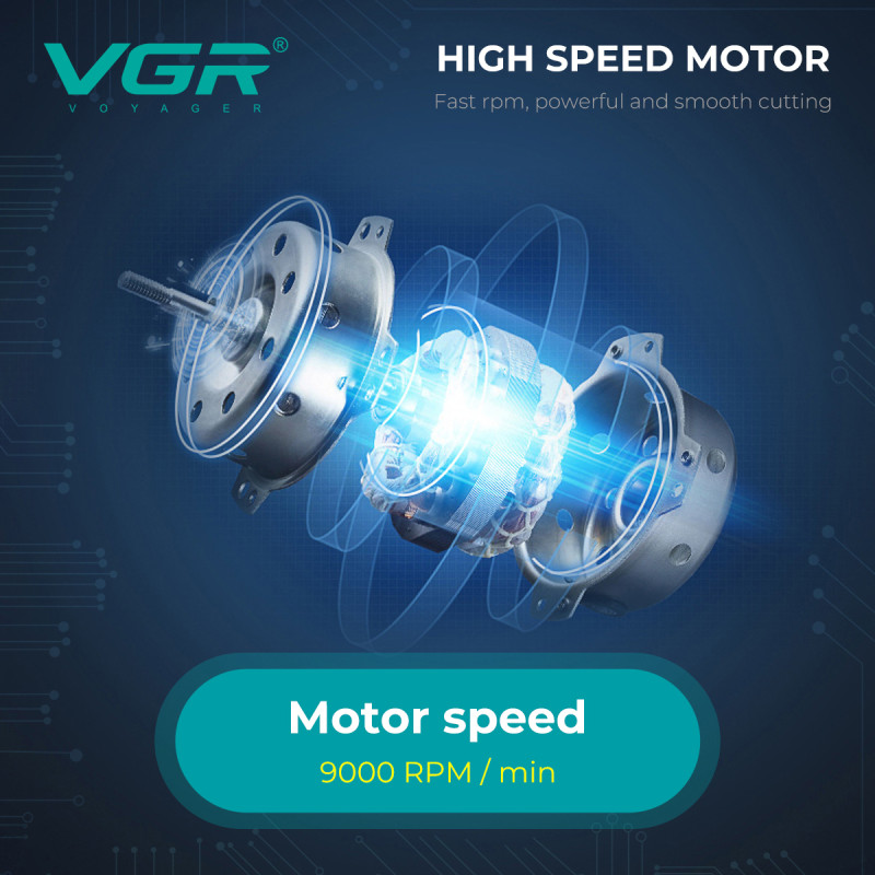Електробритва VGR V-307 RED шейвер, подвійне лезо, 2000mAh, 9000 RPM