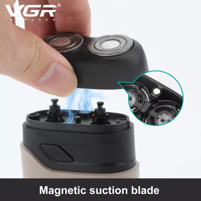 Електробритва VGR V-345 GREY, роторна, IPX7