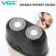 Електробритва VGR V-345 RED, роторна, IPX7