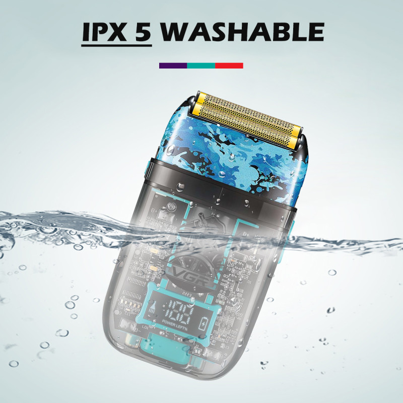 Електробритва VGR V-352 шейвер, подвійне лезо, IPX5, LED Display