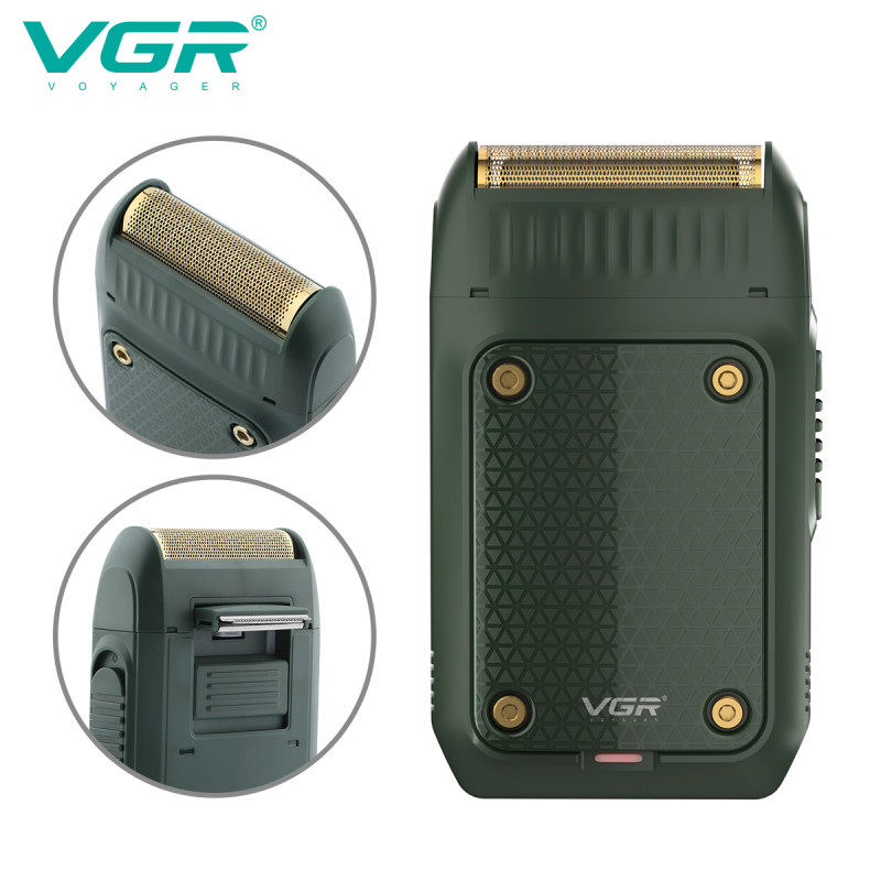 Електробритва VGR V-353 шейвер GREEN, висувний тример