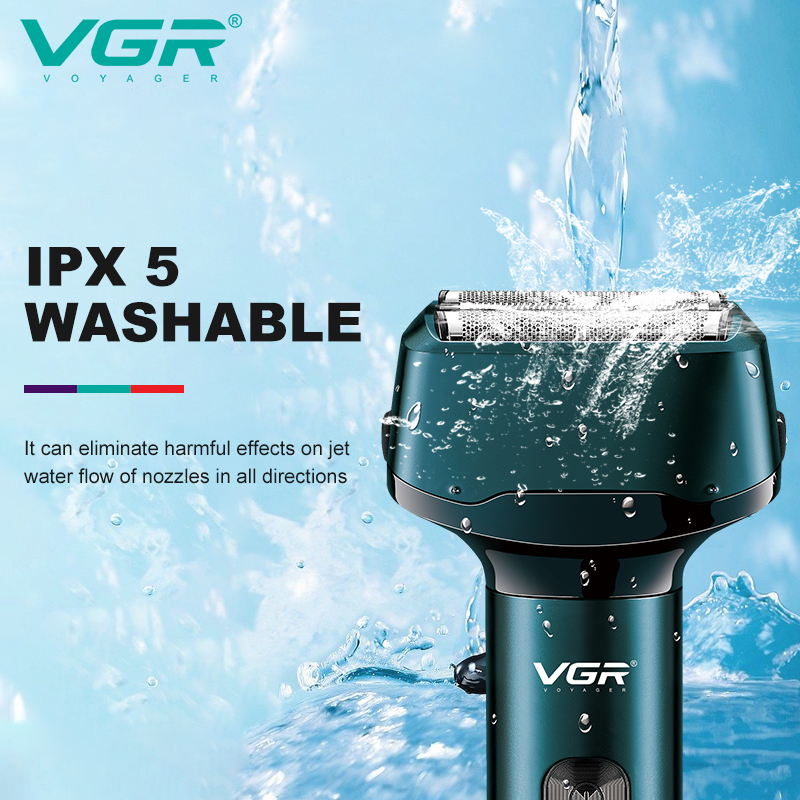 Електробритва VGR V-370 шейвер, подвійне лезо + тример, IPX5