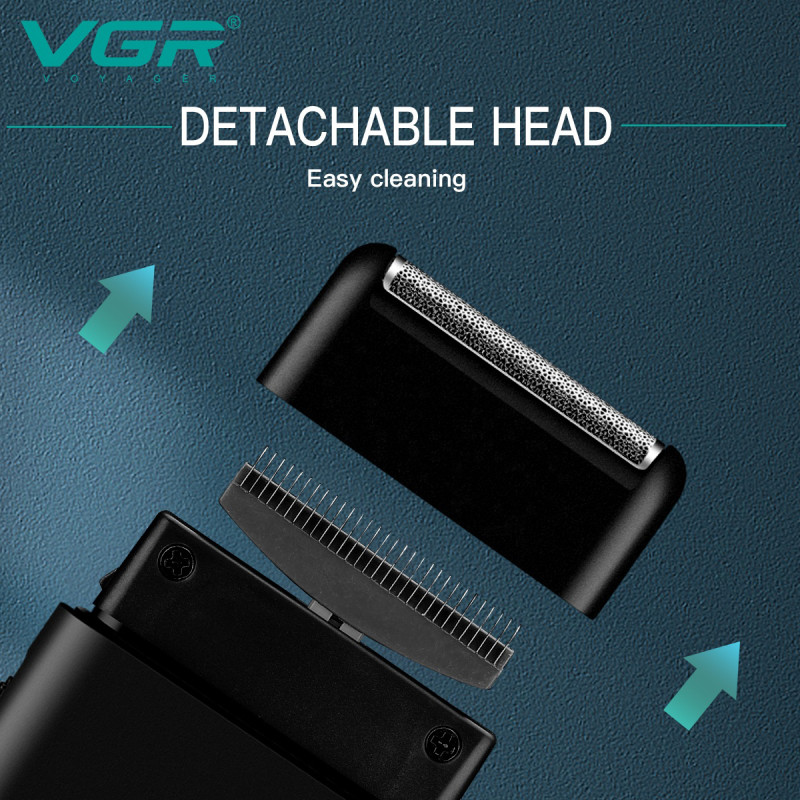 Електробритва VGR V-390 шейвер BLACK, висувний тример