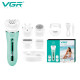 Епілятор VGR 5 в 1 V-751 GREEN, 5 насадок, IPX6