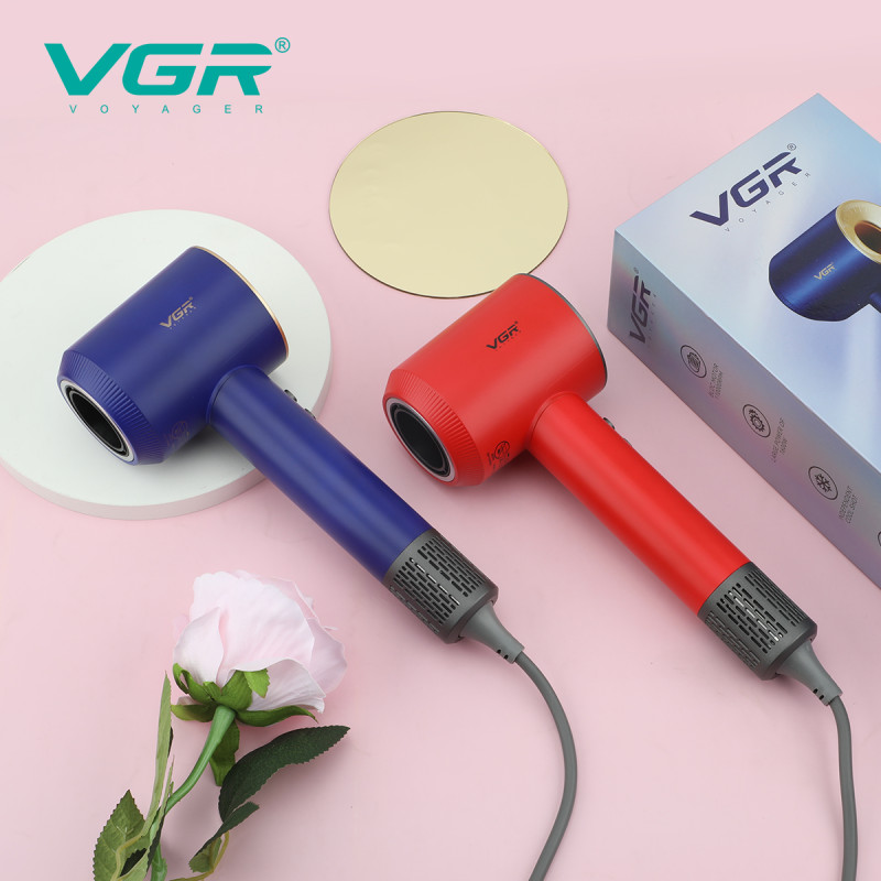 Фен професійний VGR V-445 BLUE, 3 рівні обдування, 4 рівні температури, 1600 Вт, 110000 RPM