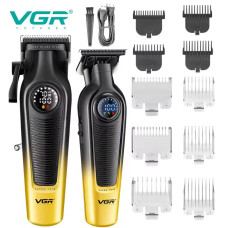 Комплект VGR 2 в 1 V-196&996 GOLD, акумуляторна машинка для стрижки (clipper) та триммер