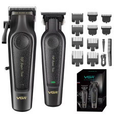 Комплект VGR 2 в 1 V-197&995, акумуляторна машинка для стрижки (clipper) та триммер