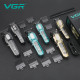 Комплект VGR 2 в 1 V-600&900 GOLD, акумуляторна машинка для стрижки (clipper) і тример, 10 насадок, LED display, 7000 RPM