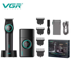Комплект VGR 2 в 1 V-977&V-377 BLACK, тример та шейвер