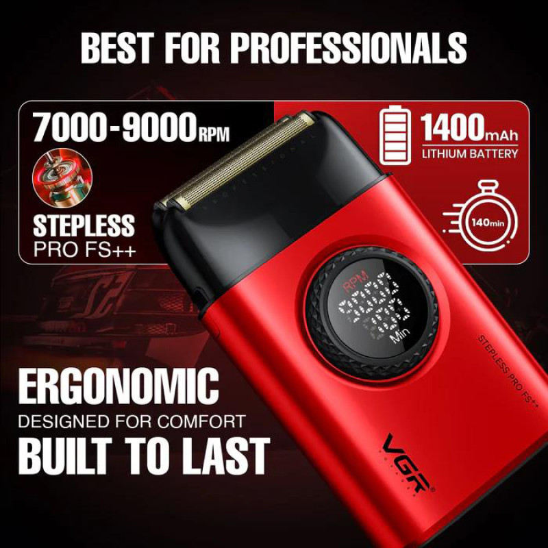 Комплект VGR 2 в 1 V-977&V-377 RED, тример та шейвер