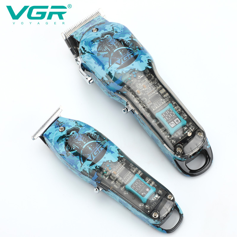 Комплект VGR 3 в 1 V-645 акумуляторна машинка для стриження (clipper), триммер та електробритва (шейвер)