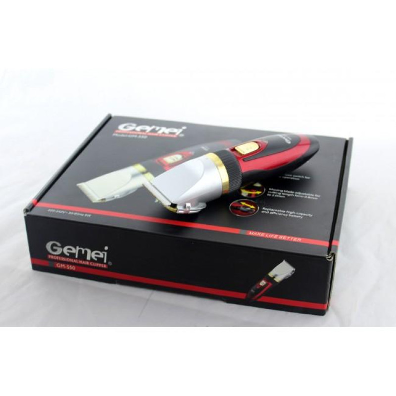 Машинка для стрижки волосся Gemei GM-550, два акумулятора