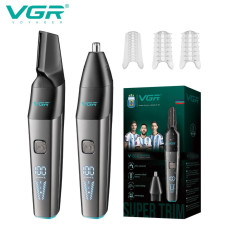 Тример VGR 2 в 1 V-603, 2 насадки (для носу та волосся), IPX5