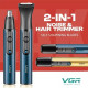 Триммер VGR 2 в 1 V-626 BLUE, 2 насадки (для носа и волос) оптом в Украине