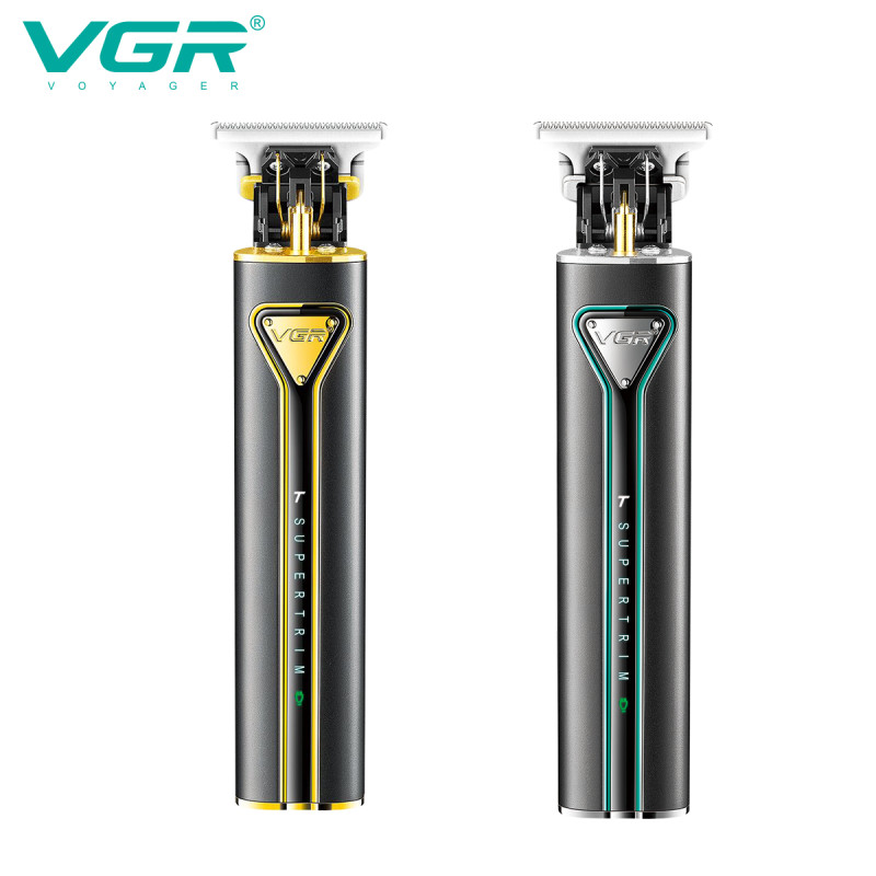 Тример VGR V-009 GREEN, TURBO-режим, 4 насадки, LED підсвічування