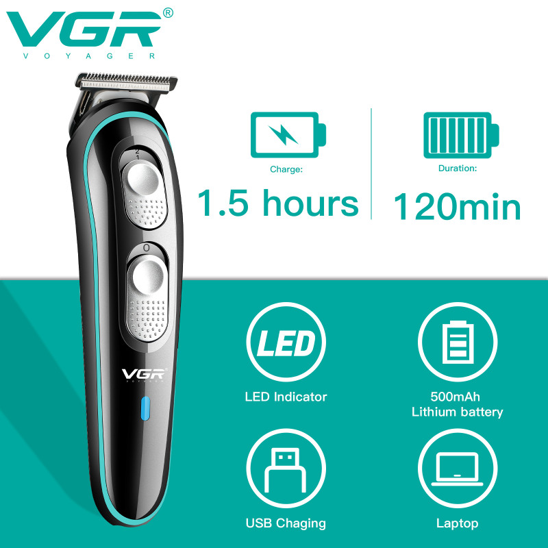 Тример VGR V-055 з регулятором висоти, 4 насадки