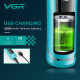 Тример VGR V-299 BLACK, 4 насадки, 9000RPM, 2000 mAh, 5 рівнів швидкості, LED display