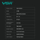 Тример VGR V-299 BLACK, 4 насадки, 9000RPM, 2000 mAh, 5 рівнів швидкості, LED display