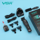 Триммер VGR V-880T BLACK, EXTERNAL ROTOR MOTOR, MIM BLADE, 4 насадки, док-станция оптом в Украине