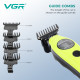 Тример VGR V-880T GREEN, EXTERNAL ROTOR MOTOR, MIM BLADE, 4 насадки, док-станція