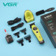 Тример VGR V-880T GREEN, EXTERNAL ROTOR MOTOR, MIM BLADE, 4 насадки, док-станція