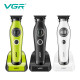Тример VGR V-880T GREEN, EXTERNAL ROTOR MOTOR, MIM BLADE, 4 насадки, док-станція