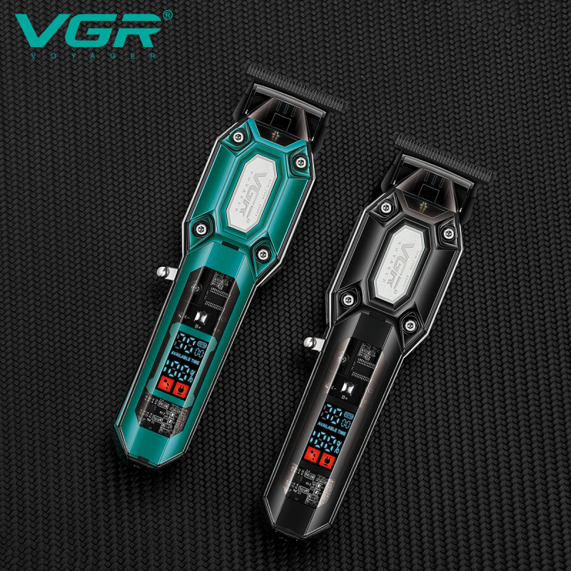 Триммер VGR V-900 BLACK, 4 насадки, LED display, 7000 RPM оптом в Украине