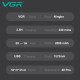 Тример VGR V-906 GREEN, 3 насадки, керамічне лезо, TURBO режим 9000 RPM, LED display