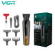 Тример VGR V-930 GOLD, 4 насадки, LED display
