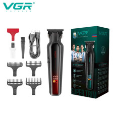 Тример VGR V-930 RED, 4 насадки, LED display