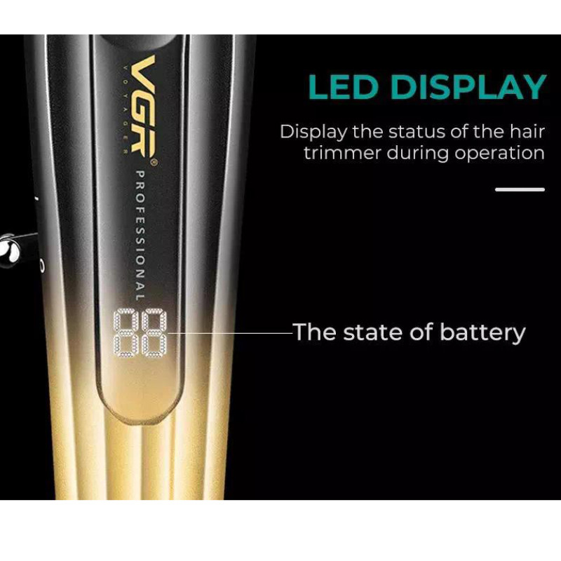Тример VGR V-935 GREEN, 5 насадок, 7000 RPM, LED display