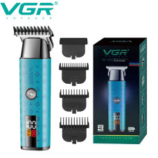 Тример VGR V-943 BLUE, 3 насадки, LED Display