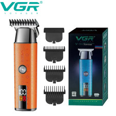 Тример VGR V-943 ORANGE, 3 насадки, LED Display