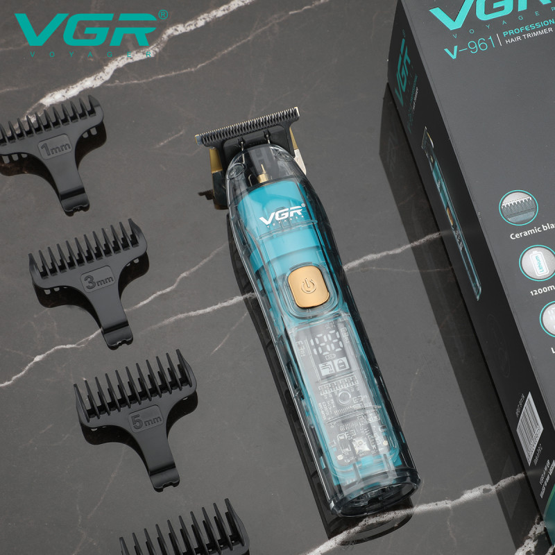 Тример VGR V-961, Professional, 4 насадки, LED display