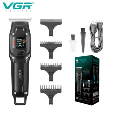 Тример VGR V-964 BLACK, 7000 RPM, 4 насадки, LED display