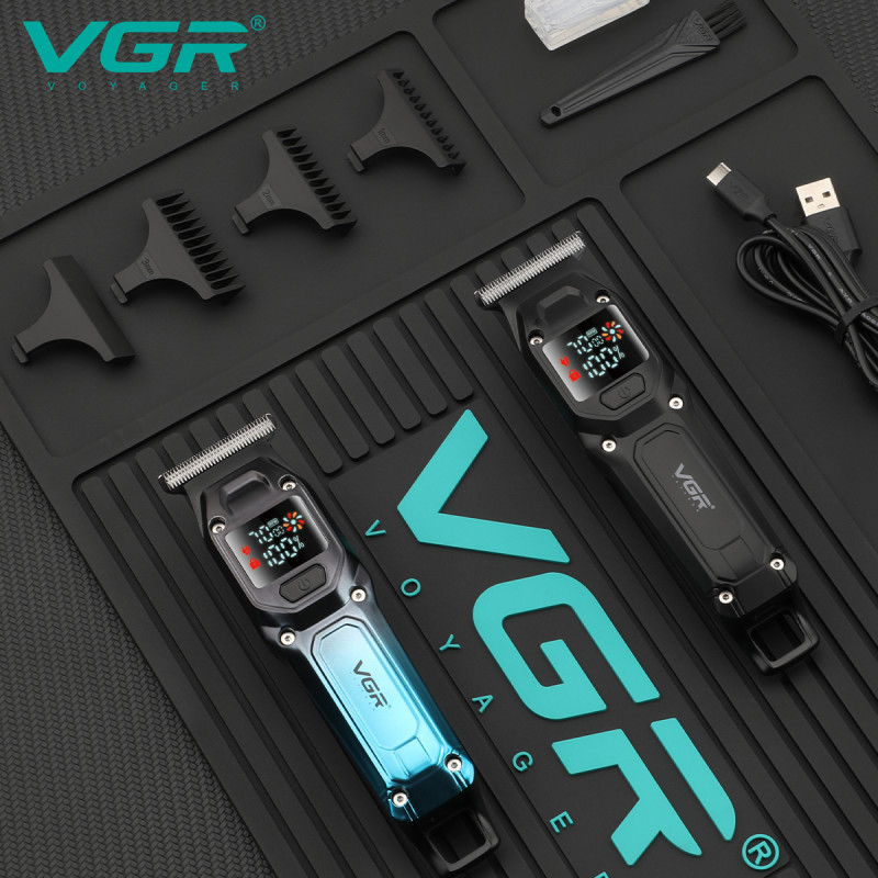 Триммер VGR V-964 GREEN, 7000 RPM, 4 насадки, LED display оптом в Украине