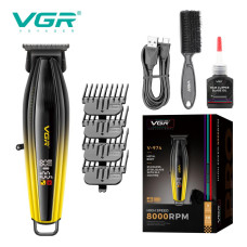 Тример VGR V-974 GOLD, 8000 RPM, 4 насадки, LED display