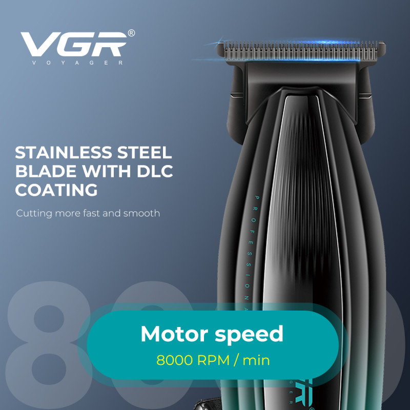 Триммер VGR V-974 GREEN, 8000 RPM, 4 насадки, LED display оптом в Украине