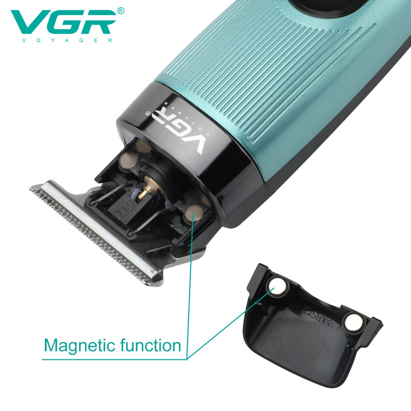Тример VGR V-975 GOLD, 4 насадки, LED display