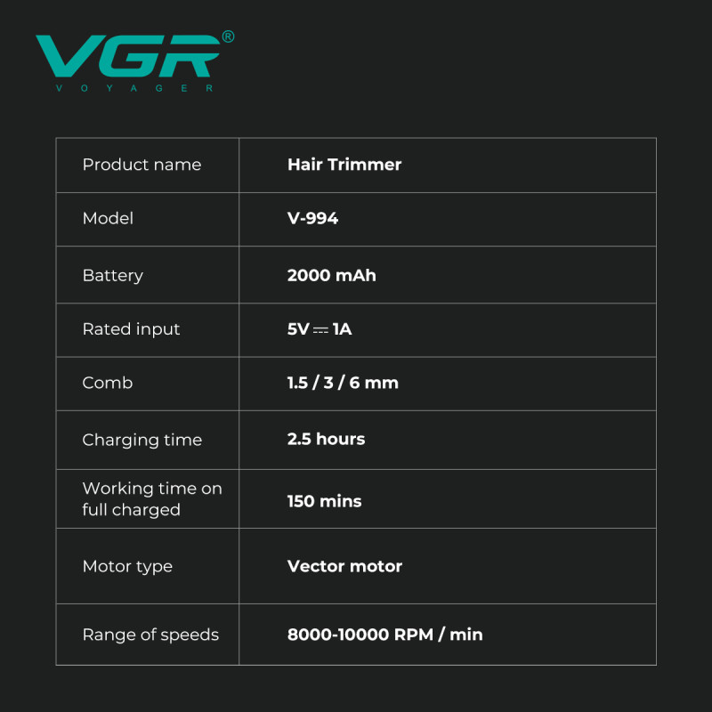 Тример VGR V-994, мотор MAGLEV VECTOR 3-го покоління на магнітній левітації та з розумним контролем потужності