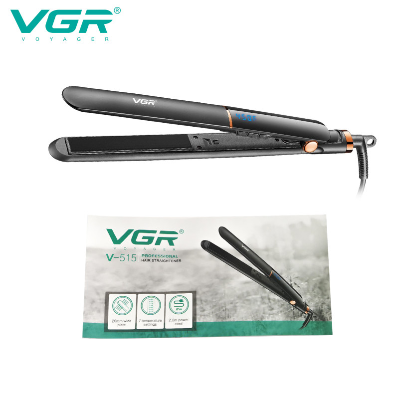 Випрямляч для волосся VGR V-515 BLACK, температура від 100 ° C до 210 ° C, керамічне покриття, LED display, 50 Вт