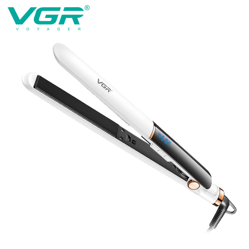 Випрямляч для волосся VGR V-515 WHITE, температура від 100 ° C до 210 ° C, керамічне покриття, LED display, 50 Вт