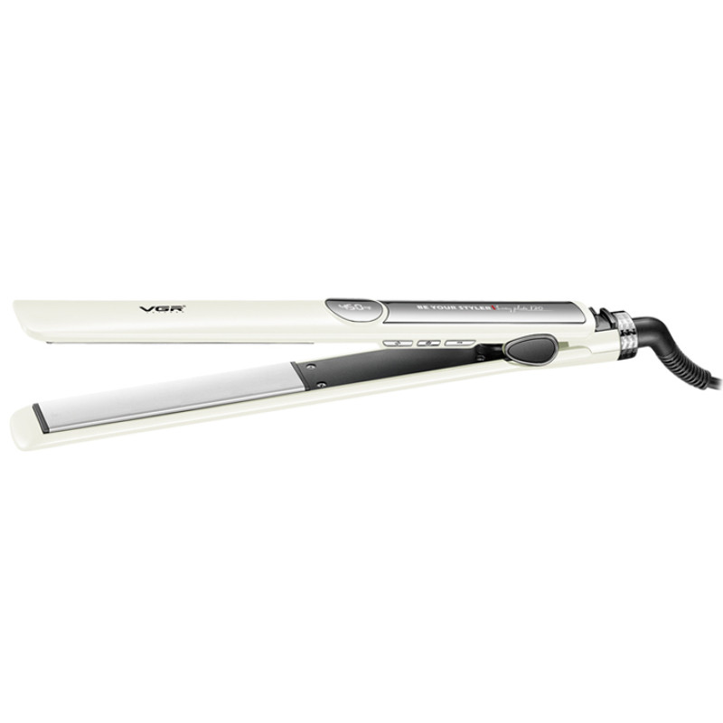 Випрямляч для волосся VGR V-518 WHITE, температура від 100 ° C до 230 ° C, керамічне покриття, LED display, 40 Вт
