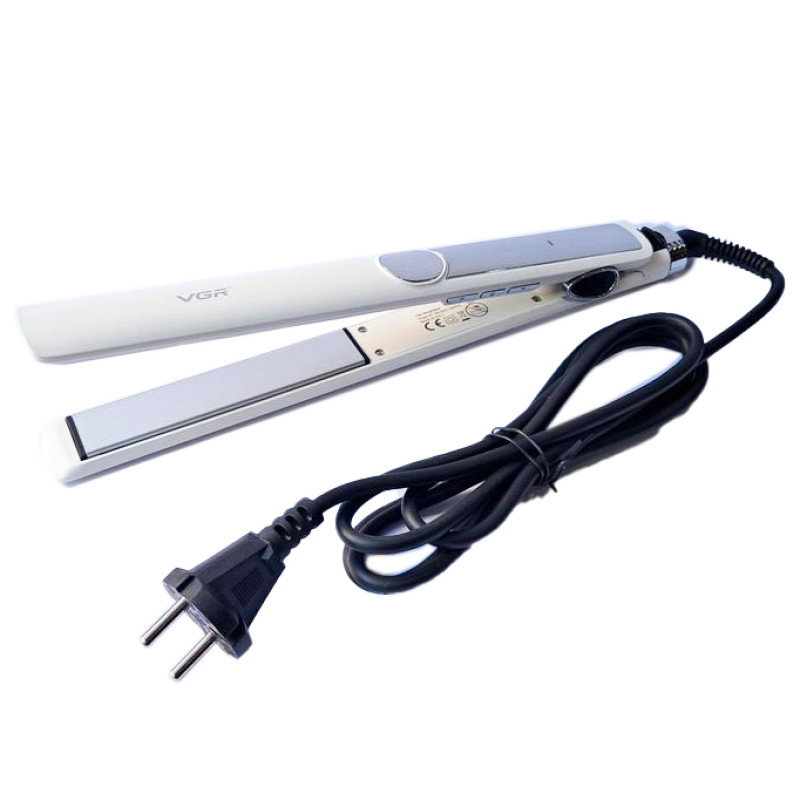 Випрямляч для волосся VGR V-518 WHITE, температура від 100 ° C до 230 ° C, керамічне покриття, LED display, 40 Вт