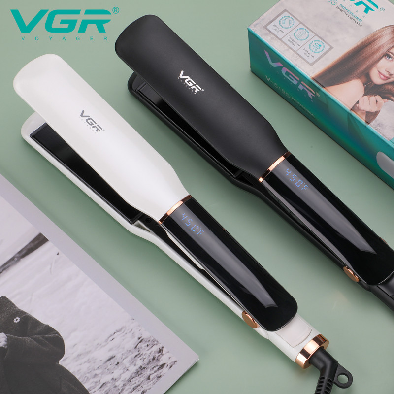 Випрямляч для волосся VGR V-519S WHITE, 100-230 ° C, керамічне покриття 38 мм, 70 W, LED display