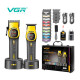Комплект VGR 2 в 1 V-885 S2 GOLD, акумуляторна машинка для стрижки (clipper) та триммер